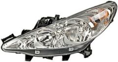 SOL FAR (BEYAZ) PEUGEOT P207 (07>15) (ELEKTRİKLİ) (H7+H1) (MOTORLU)