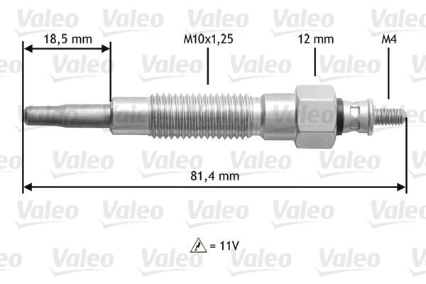 KIZDIRMA BUJİSİ MITSUBISHI L200 2,5L 4D56 K64T K74T 96-07 / PAJERO 2,5L 4D56T TD 90-98 / HYUNDAI GALLOPER 2,5L D4BX TCİ 99-> 11Volt