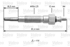 KIZDIRMA BUJİSİ MITSUBISHI L200 2,5L 4D56 K64T K74T 96-07 / PAJERO 2,5L 4D56T TD 90-98 / HYUNDAI GALLOPER 2,5L D4BX TCİ 99-> 11Volt