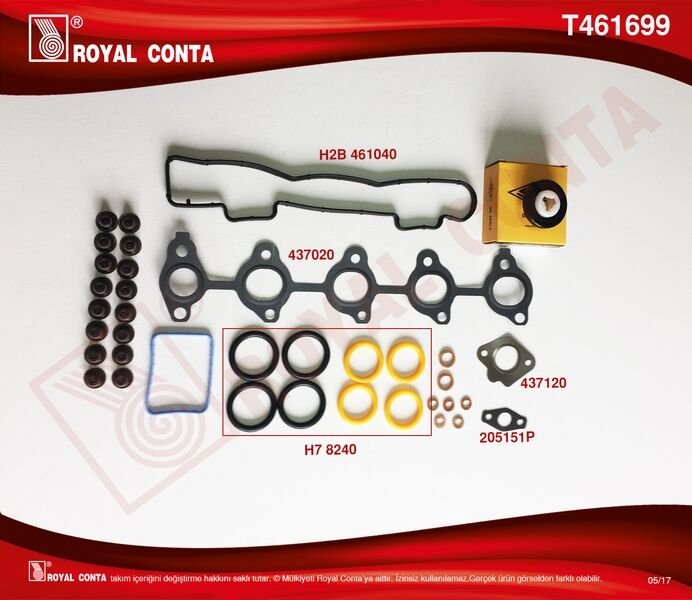 MOTOR UST TAKIM CONTA (SKT KEÇELİ&S.LASTİKLİ) (SKCSİZ)FOCUS II 1.6 TDCI 04>11 FIESTA 1.6 TDCI 02>08 FUSION 1.6 TDCI 04>14 VOLVO C30 06>12 S40 II 06>12 S80 II 06>12 V50 05>12 V70 III 09>11 1.6D-206-207