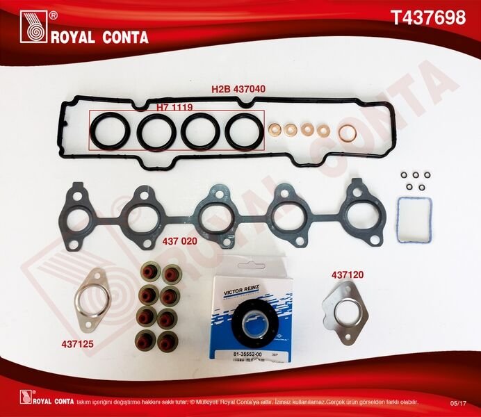 MOTOR ÜST TAKIM CONTA (REINZ KEÇELİ&S.LASTİKLİ ) (SKCSİZ) FIESTA 02>08 FUSION 02>08 1.4 TDCI 206-307 C3C2-C3I-C3II-C3III-XSARAII-NEMO-206-207-307-BIPPER DV4 1.4HDI MAZDA 2 1.4 CD 03>07