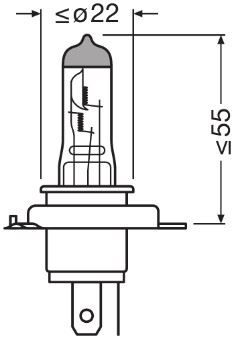 AMPUL 12V H4 55/60W 43T (TIRNAKLI)  NIGHT BREAKER SERİSİ %220 GÜÇLÜ IŞIK (İKİLİ KUTU)