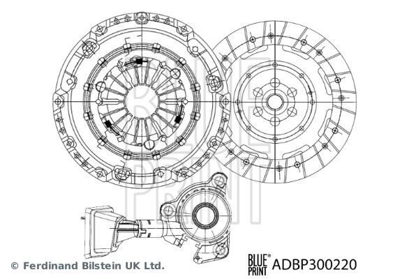 DEBRİYAJ SETİ+HİDROLİK RULMAN P208-P508-P2008-P3008-P5008-PARTNER-BERLINGO-C3 AIRCROSS-C4-DS3- DS4-DS5 1.6 BlueHDI