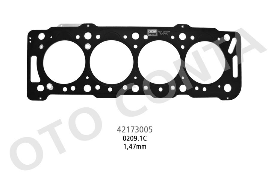 SİLİNDİR KAPAK CONTASI PARTNER-BERLINGO-P206-P306-EXPERT-C15-JUMPY-XSARA-SCUDO 1.9 D DW8 COROLLA 1.9 D (WJY (DW8B) / WJZ (DW8)