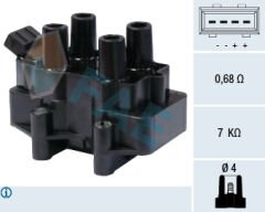 ATEŞLEME BOBİNİ OPEL VECTRA B 96>02 ASTRA G 98>09 ASTRA F 95>98 VECTRA A 92>95 OMEGA B 94>99 1.8-2.0 16V (X18XE-X20XEV)