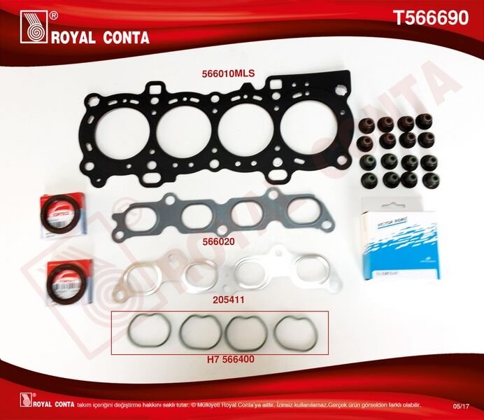 ÜST TAKIM CONTA (CORTECO KEÇELİ+SUBP.LAST) (SUBAP KAPAK CONTASIZ) FOCUS II 1.6 16V 03=> 100HP