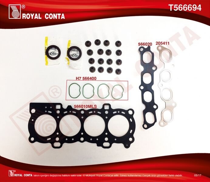 ÜST TAKIM CONTA (SKT KEÇELİ+SUBP.LAST) (SUBAP KAPAK CONTASIZ) FOCUS II 1.6 16V 03=> 100HP