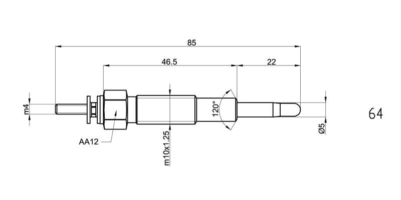 KIZDIRMA BUJİSİ (Y-701J) FORD RANGER 2.5-KIA SPORTAGE 2.0-MAZDA 2.5D 4WD YM-VITARA 2.0 TD