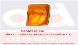 SİNYAL LAMBASI DUYSUZ SARI SAĞ VOLT (521516)