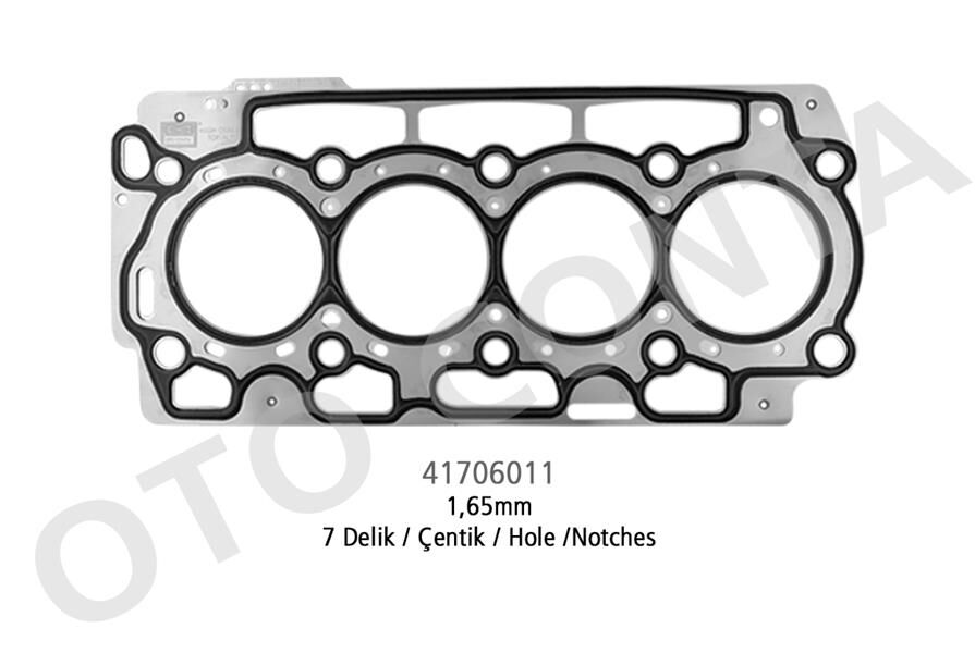 SKC ÇELİK MLS 1.65mm 7 DELİK P206-BIPPER-NEMO-FIESTA 1.4 HDİ (8HS-8HT-8HX-DV4TD)