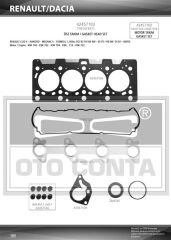 MOTOR TAKIM CONTA MEGANE II 02> CLIO II 98> SCENIC II 03> KANGOO 01> CLIO SYMBOL I 01>09 MICRA III (K12) 03>10 1.5dCi K9K (TEFLON KEÇELİ+SUBAP LASTİKLİ+SKC`Lİ)