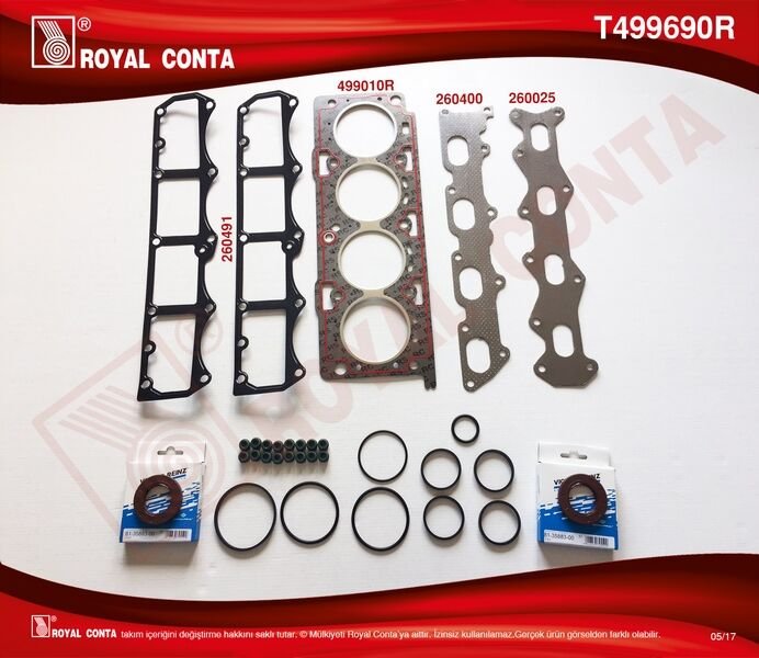 MOTOR TAKIM CONTASI (REINZ KEÇE+SUB.LAS) DOBLO-PALIO-ALBEA 1.6 01> (182.B6.000/MT.NO:505169`A KADAR)