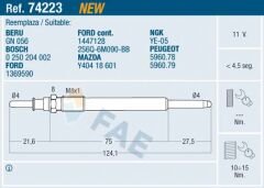 KIZDIRMA BUJİSİ P107-P206-P207-P307-P308-P407-P508-P607-P2008-P3008-P5008-PARTNER-BERLINGO-EXPERT-BIPPER-JUMPY-NEMO-C1-C2-C3-C5-C6-C8-XSARA-C-MAX 03> FOCUS II 04> 1.4-1.6 HDI-TDCI (GEÇMELİ TİP)