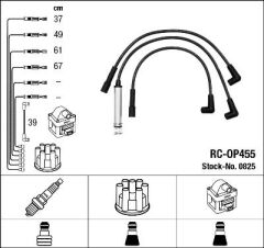 BUJİ + BOBİN KABLO TAKIMI (SİLİKON SET) OPEL ASTRA F-VECTRA A-ASCONA C-KADETT E 1.4-1.6i 8V NZ-NV-SV