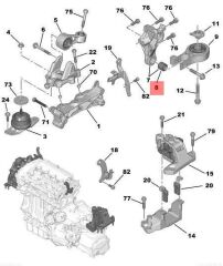 MOTOR KULAK BURCU PEUGEOT P508 12>18 1.6 VTI
