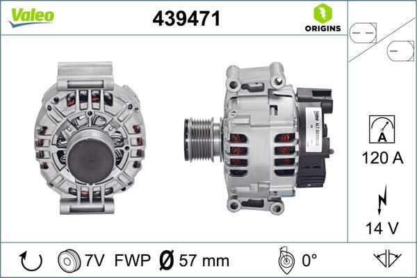 ALTERNATOR (14V 120A) MERCEDES W203 S203 CL203 C209 A209 W211 R171