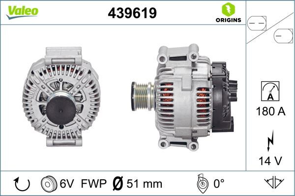 ALTERNATOR (14V 180A) MERCEDES W639 B906