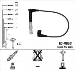 ATESLEME KABLOSU SETI MERCEDES M104 W124 S124 C124 W202 W210 W463 W140 3`LU