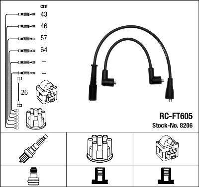RC-FT605 ATEŞLEME KABLOSU