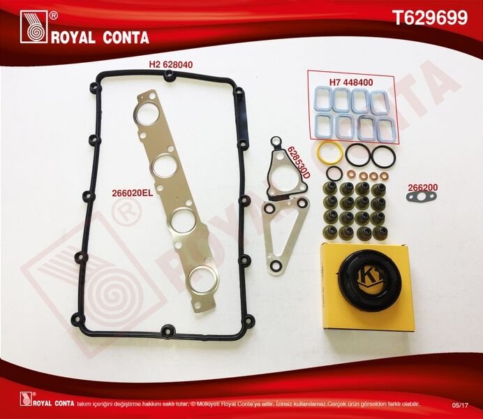 ÜST TAKIM CONTA (SKT KEÇ.+SUBP.LASTİK+SKC`SİZ) TRANSIT V348 11>14 V363 14 >  RANGER 12 > 2.2TDCI 155PS EURO5 A.CEKER