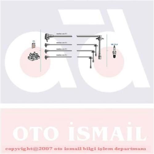 BUJİ KABLOSU TOYOTA COROLLA 1.6L 4A-FE AE101 AE111 DOHC (enjeksiyonlu) 92-00