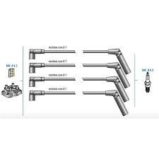 BUJİ+BOBİN KABLOSU UNO 70 SX 1.4 (94-00) (KARBÜRATÖRLÜ MOTOR)
