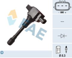 ATEŞLEME BOBİNİ NISSAN JUKE 10> MICRA IV 10> NOTE 06>12 QASHQAI 07>13 X-TRAIL III 13> INFINITI FX37-FX50-G37 RENAULT KOLEOS I 08> 1.2 16V 1.6 16V  2.5 16V