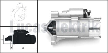 MARŞ MOTORU 12V 11 DIS 1.4kw JUMPER-BOXER-DUCATO-BERLINGO-C4-XSARA-PARTNER-P205-P206-P306-P307- P406-P407 1.9 D-2.0 HDI