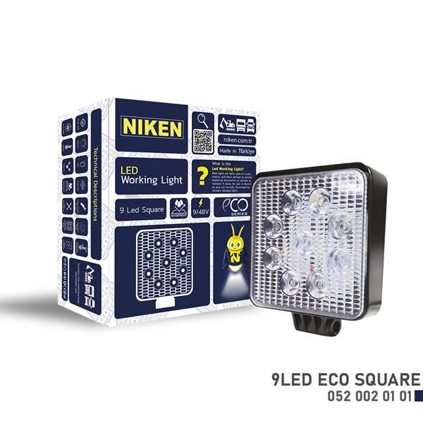 CALISMA LAMBASI ECO 9 LEDLİ KARE