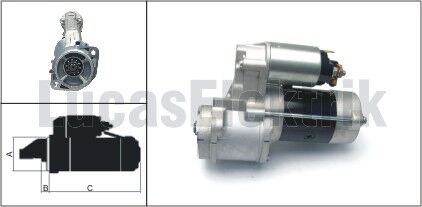 MARŞ MOTORU HYUNDAI STAREX 2.5 D4CB CRDI (140hp) 02-08 / H1 2.5L D4CB CRDI 08-> /  H100 2.5L D4CB (140hp) KAMYONET 06-09 / KIA SORENTO 2.5L D4CB 140hp 170hp 02-> (12v 2.2kw 10 diş)