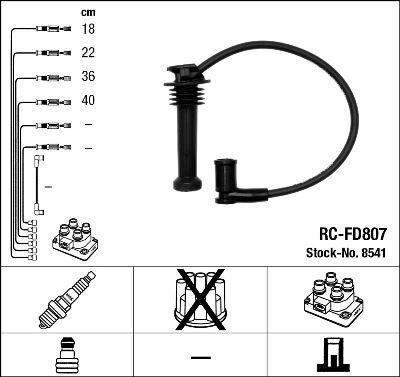 BUJİ KABLO TAKIMI FOCUS-CMAX-FİESTA-MONDEO-BMAX-MAZDA-VOLVO C30-S40-V50 98> 1.4-1.6 ZETEC