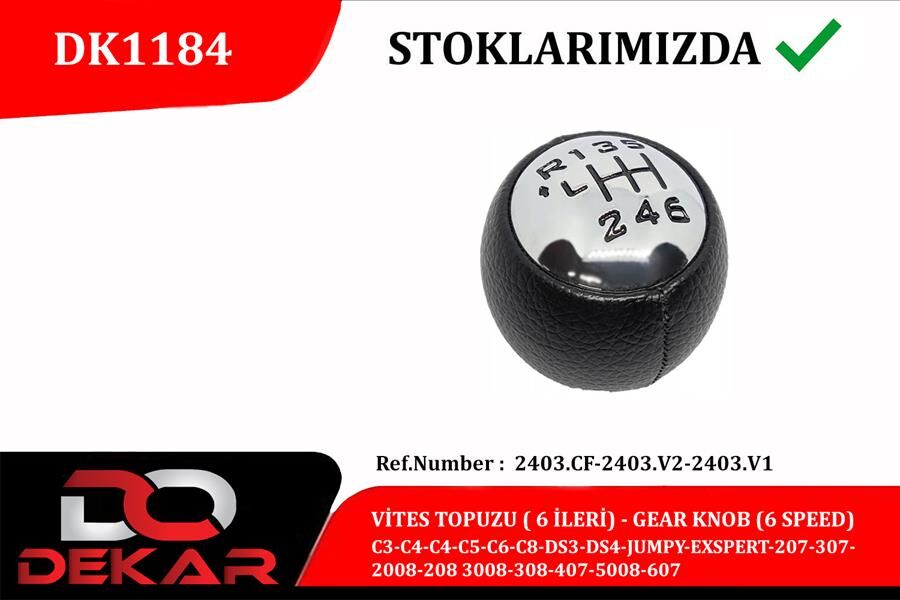 VİTES TOPUZU ( 6 İLERİ) C3-C4-C4-C5-C6-C8-DS3-DS4-JUMPY-EXSPERT-207-307-2008-208 3008-308-407-5008-6