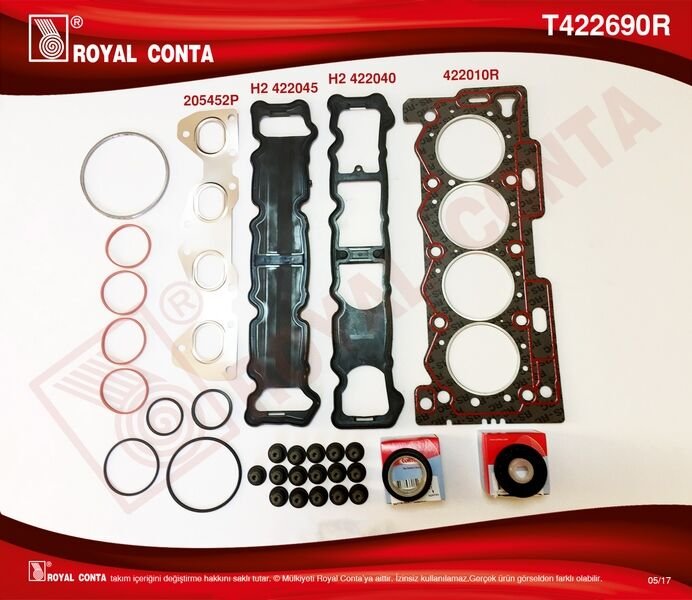(X)ÜST TAKIM CONTASI CORTECO KEÇELİ+S.LASTİKLİ P206-P207P307-P1007-C2-C3-C4 1.4 16V 03=> 88HP ET3J4