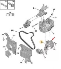 ALTERNATÖR BAĞLANTI AAYAĞI (BRAKETİ) PARTNER 1.6 HDI