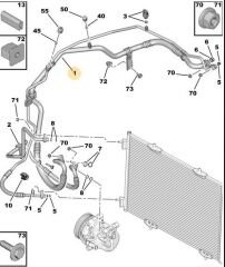 KLİMA AKIŞKAN (GAZ) BORUSU PEUGEOT P301 12 CITROEN C-ELYSEE 12>