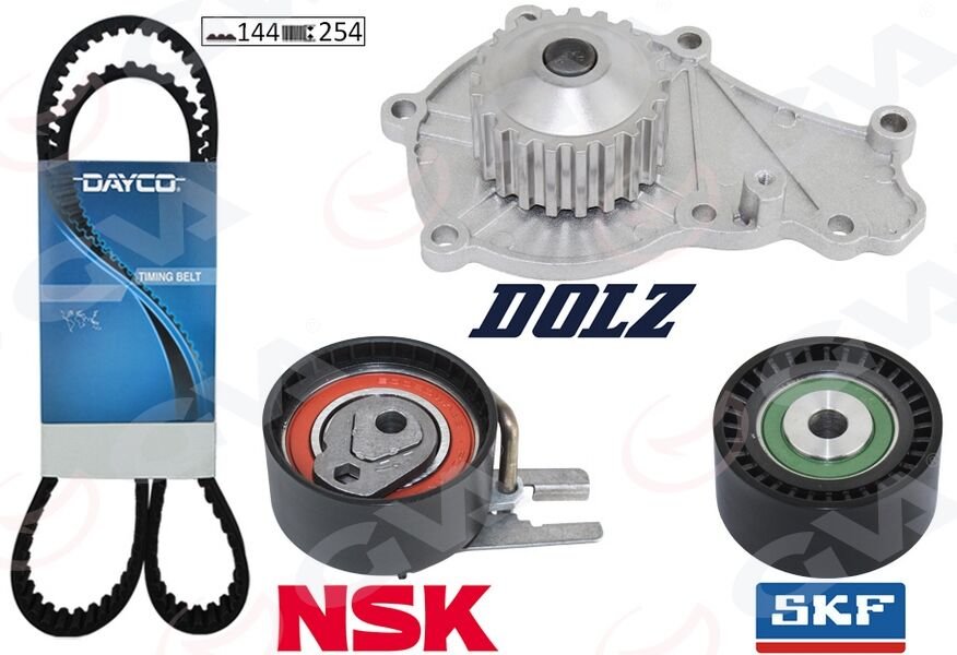 EKSANTRİK GERGİ KİTİ + DEVİRDAİM (144 DİŞ EURO4) P206-P307-C1-C2-C3-BIPPER -NEMO-XSARA 1.4 HDİ FIESTA FUSION 02>08 1.4 TDCI (2S6Q8A615AB-2S6Q8591BA)