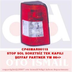 STOP LAMBASI SOL PARTNER YM. 06=> (ŞEFFAF) (TEK KAPI) (DUYSUZ)