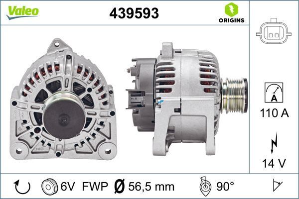 ALTERNATÖR 14V 110A RENAULT CLIO II 98> CLIO III 05> FLUENCE 10> KANGOO II 08> LAGUNA I-II-III  MEGANE I-II- THALIA I-II LOGAN 06> 1.5dCi 1.6