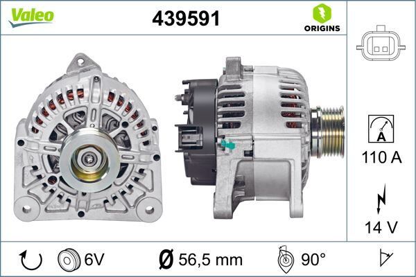ALTERNATÖR 14V 110A RENAULT CLIO III 05> MODUS 04> MEGANE II 02> MEGANE III 09> LAGUNA III 07>14  1.4 1.6