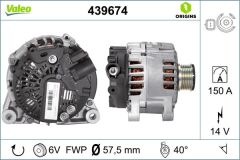 ALTERNATÖR 14V 150A PARTNER-BERLINGO-P206-P207-P307-C2-C3-C4-EXPERT-JUMPY-BOXER-JUMPER-DUCATO 1.6HDI-2.0HDI (439502)