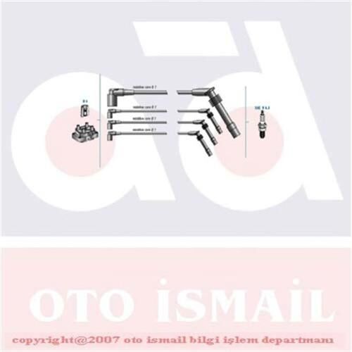 BUJİ KABLOSU TAKIMI OPEL CORSA B-COMBO B (93>00) 1.2-1.4İ (C12NZ-12NZ-C14NZ)