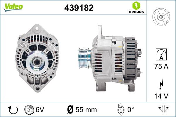 ALTERNATÖR 14V 75A MASTER-TRAFIC-MOVANO 2.5D-2.8DTI (98-01) (S8U.7.80)
