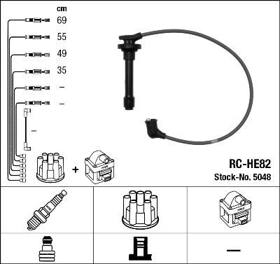 BUJİ KABLOSU HONDA CR-V 2.0L B20 RD1 96-01 (RC-HE82)