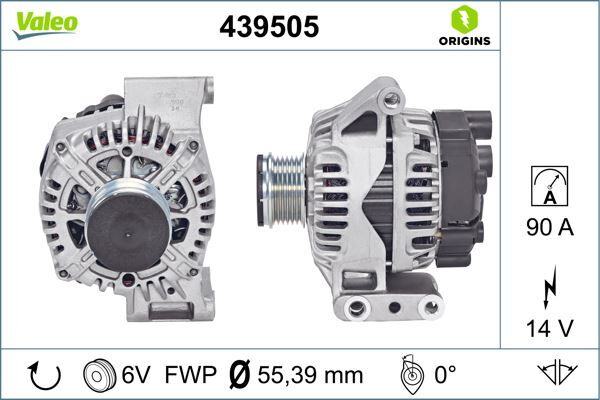 ALTERNATÖR 14V 90A FIAT EGEA 16> 500 07> DOBLO 04> PUNTO 05> FIORINO 07> LİNEA 09>  ALFA ROMEO MİTO 09> OPEL ASTRA H-CORSA C 05> LANCIA YPSILON 04> 1.3D MTJ