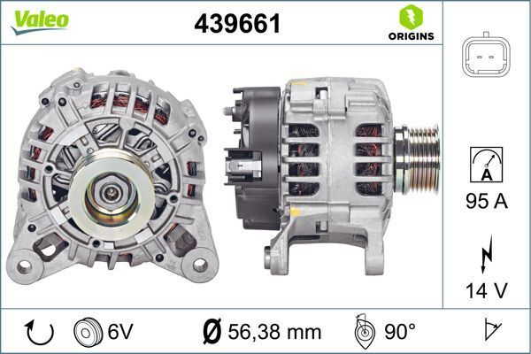 ALTERNATÖR 14V 95Ah DACIA LOGAN-SANDERO 1.4-1.6 (K7J.7.10)