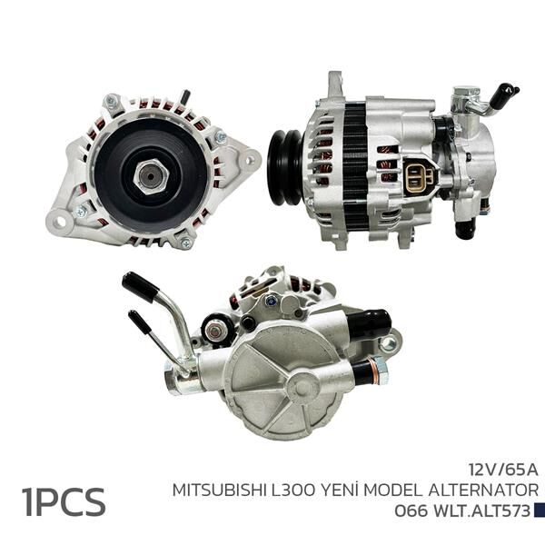 ALTERNATÖR (SARJ DİNAMOSU) KOMPLE MITSUBISHI L300 2,5L 4D56 8v P15 92-03 (12V 65A) (ÇİFT KASNAK - VAKUMLU)
