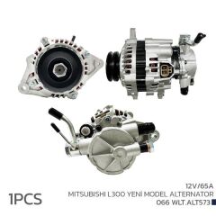 ALTERNATÖR (SARJ DİNAMOSU) KOMPLE MITSUBISHI L300 2,5L 4D56 8v P15 92-03 (12V 65A) (ÇİFT KASNAK - VAKUMLU)