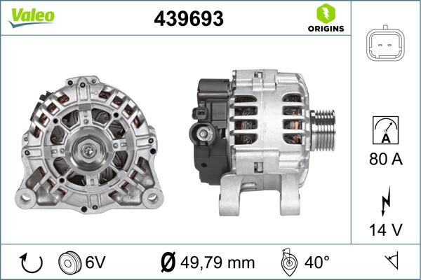 ALTERNATÖR 90A P206-P207-P307-C2-C3-C4 1.4-1.6 16V-P406-P407 1.8-2.2-PARTNER-BERLINGO 1.9D (TU1JP)