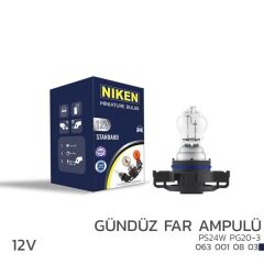 NIKEN  12V PS24W GÜNDÜZ FAR AMPULÜ (PG20-3) 10LU