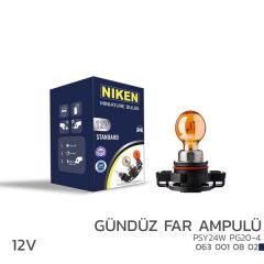 NIKEN  12V PSY24W GÜNDÜZ FAR AMPULÜ (PG20-4)AMB 10L